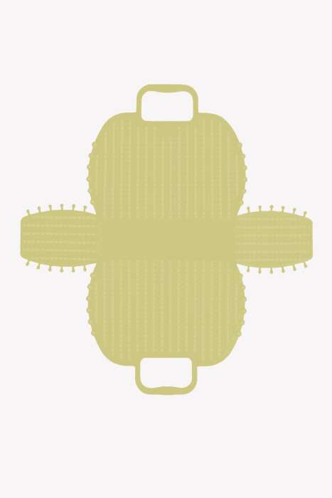 Aykasa 221026 Lime Cream Katlanabilir Plaj Çantası - 4