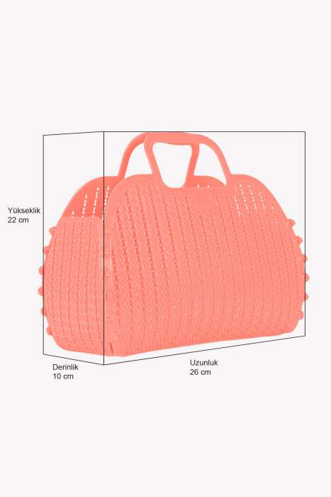 Aykasa 221026 Salmon Pink Katlanabilir Plaj Çantası - 5