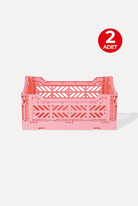 Aykasa 261710 Minibox Strawberry Milk Katlanabilir Kasa 2'li Paket - 1