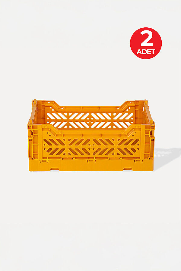 Aykasa 261710 Minibox Mustard Katlanabilir Kasa 2'li Paket - 1