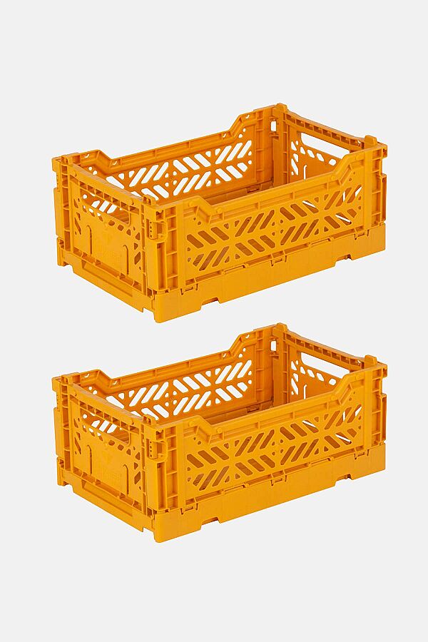 Aykasa 261710 Minibox Mustard Katlanabilir Kasa 2'li Paket - 2