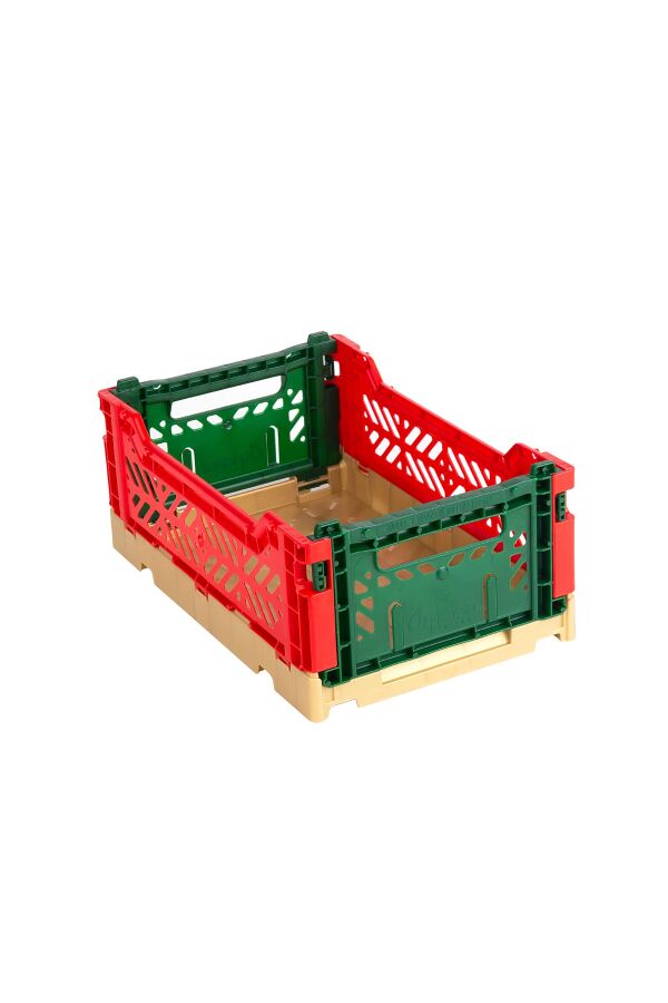 Aykasa 261710 Minibox Gold-Kırmızı-Yeşil Katlanabilir Kasa - 1