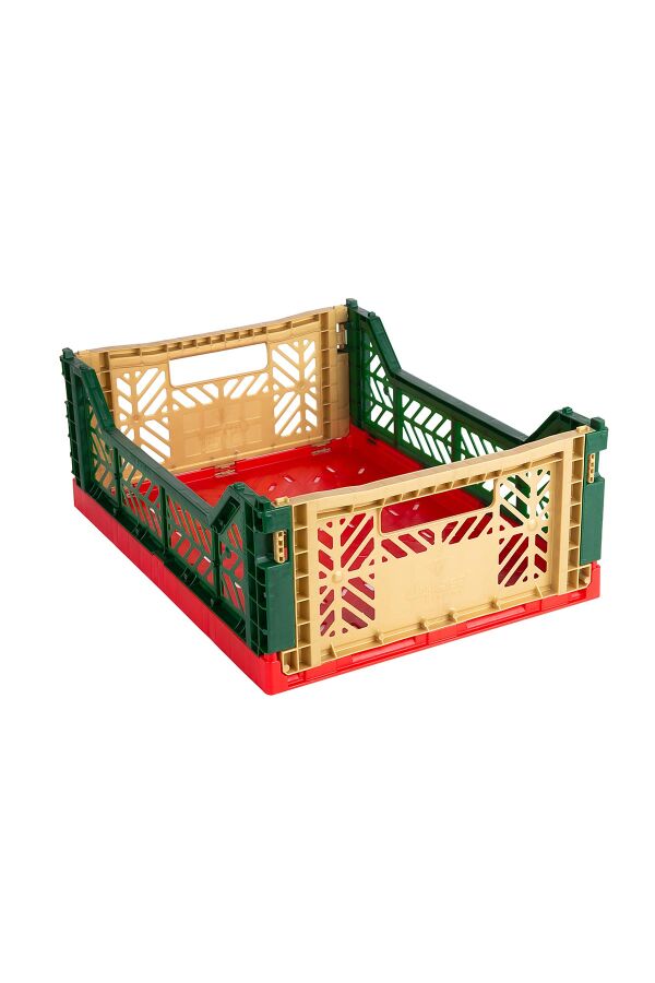 Aykasa 403014 Midibox Altılı Kırmızı-Yeşil-Gold Katlanabilir Kasa - 3