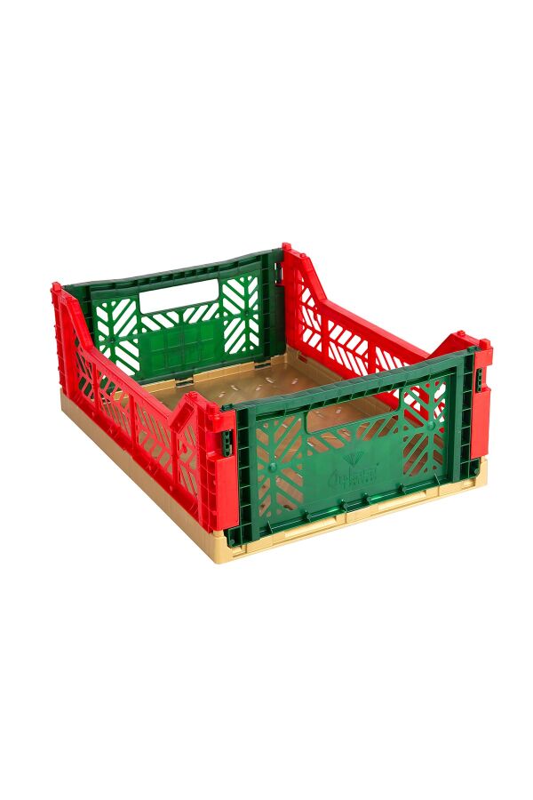 Aykasa 403014 Midibox Altılı Kırmızı-Yeşil-Gold Katlanabilir Kasa - 4