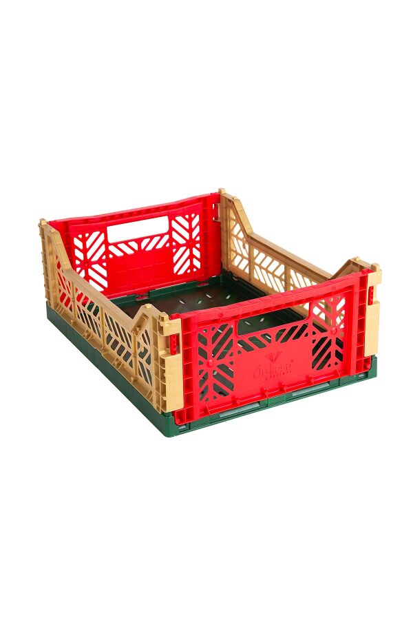 Aykasa 403014 Midibox Altılı Kırmızı-Yeşil-Gold Katlanabilir Kasa - 2