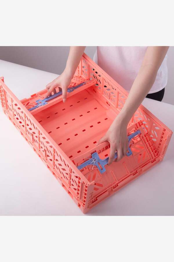 Aykasa 604018 Maxibox Konforlu Kilit Salmon Pink Katlanabilir Kasa - 3