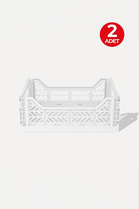 Aykasa 403014 Midibox White Katlanabilir Kasa 2'li Paket - AYKASA