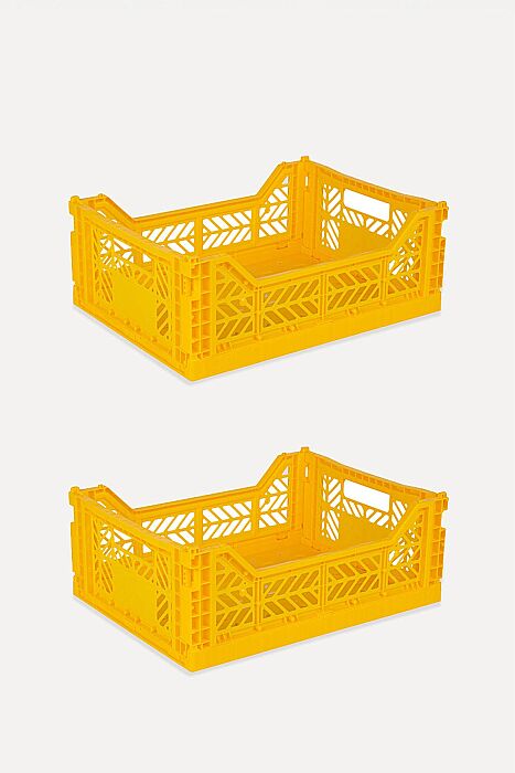 Aykasa 403014 Midibox Yellow Katlanabilir Kasa 2'li Paket - AYKASA (1)