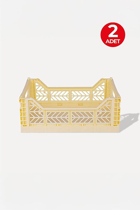 Aykasa 403014 Midibox Cream Katlanabilir Kasa 2'li Paket - AYKASA
