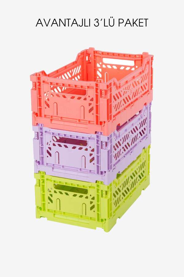 Aykasa 261710 Salmon, Orchid, Acid Yellow Minibox Katlanabilir Kasa - 1