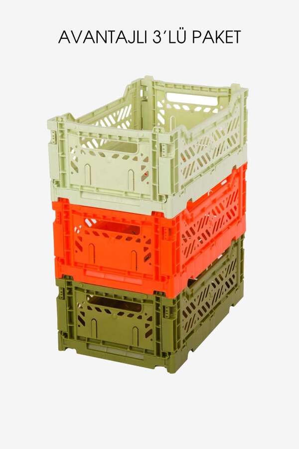 Aykasa 261710 Lime, Orange, Olive Minibox Katlanabilir Kasa - 1