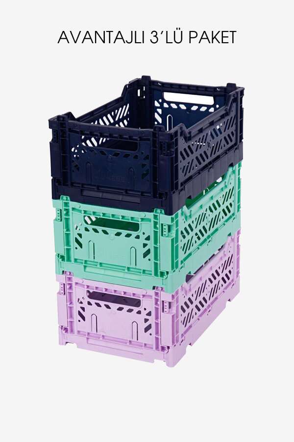 Aykasa 261710 Navy, Mint, Orchid Minibox Katlanabilir Kasa - 1