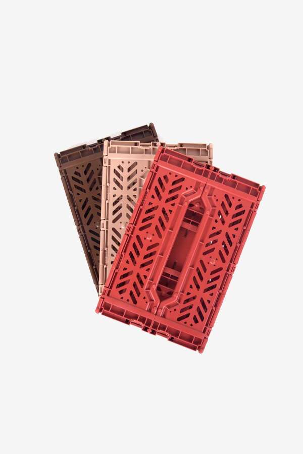 Aykasa 261710 Tile Red, Warm Taupe, Brown Minibox Katlanabilir Kasa - 3
