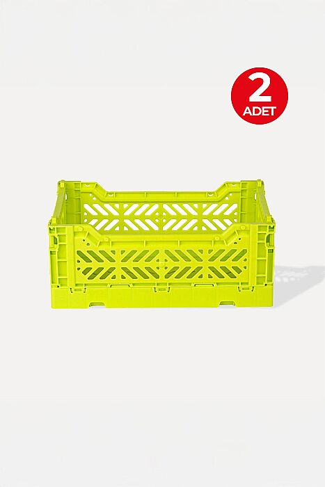 Aykasa 261710 Minibox Acid Yellow Katlanabilir Kasa 2'li Paket - 1