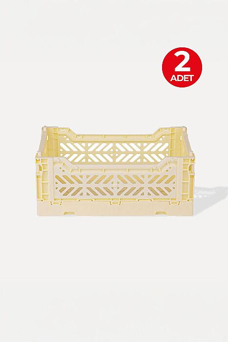 Aykasa 261710 Minibox Cream Katlanabilir Kasa 2'li Paket - 1