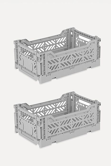 Aykasa 261710 Minibox Gray Katlanabilir Kasa 2'li Paket - 2