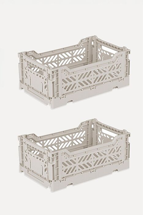Aykasa 261710 Minibox Light Gray Katlanabilir Kasa 2'li Paket - 2