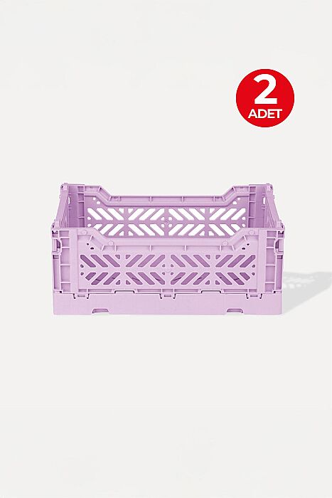 Aykasa 261710 Minibox Orchid Katlanabilir Kasa 2'li Paket - 1