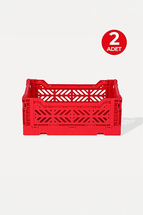 Aykasa 261710 Minibox Red Katlanabilir Kasa 2'li Paket - 1