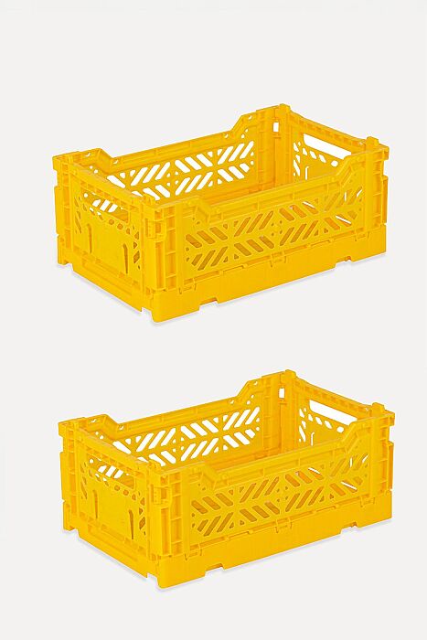 Aykasa 261710 Minibox Yellow Katlanabilir Kasa 2'li Paket - 2