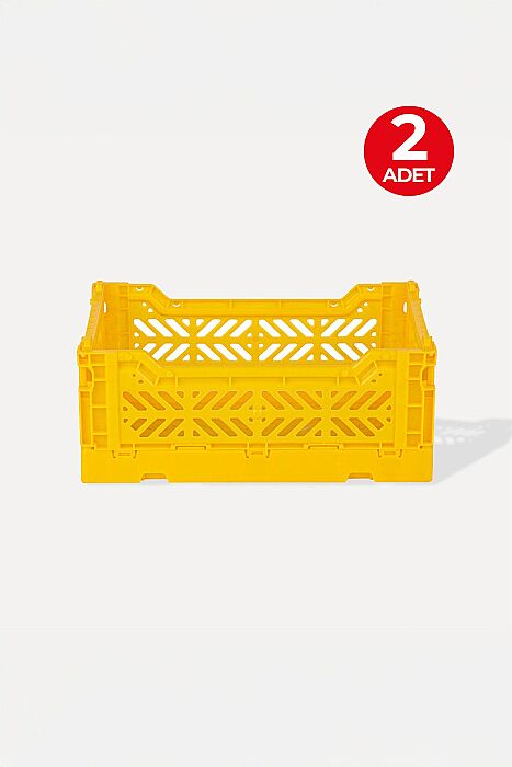 Aykasa 261710 Minibox Yellow Katlanabilir Kasa 2'li Paket - 1