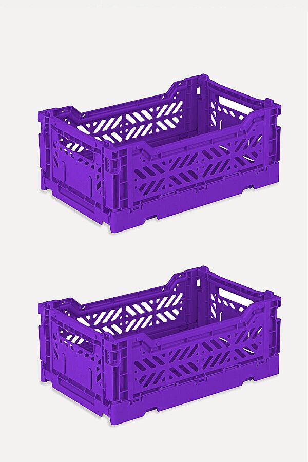 Aykasa 261710 Minibox Violet Katlanabilir Kasa 2'li Paket - 2