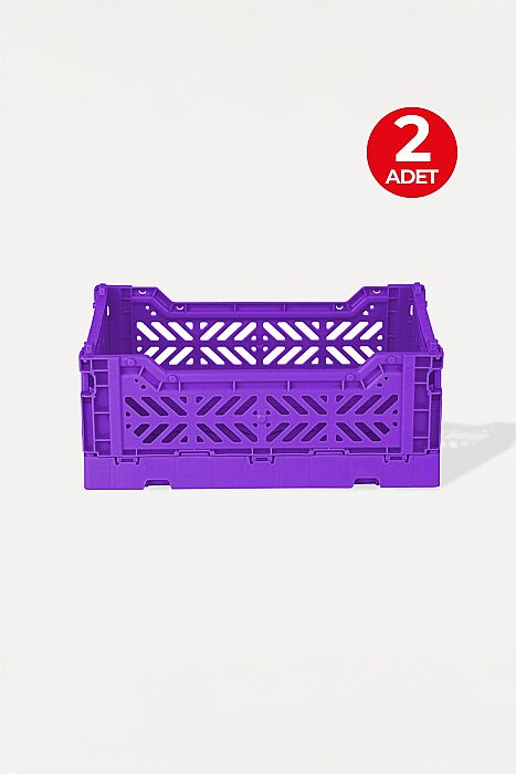 Aykasa 261710 Minibox Violet Katlanabilir Kasa 2'li Paket - 1
