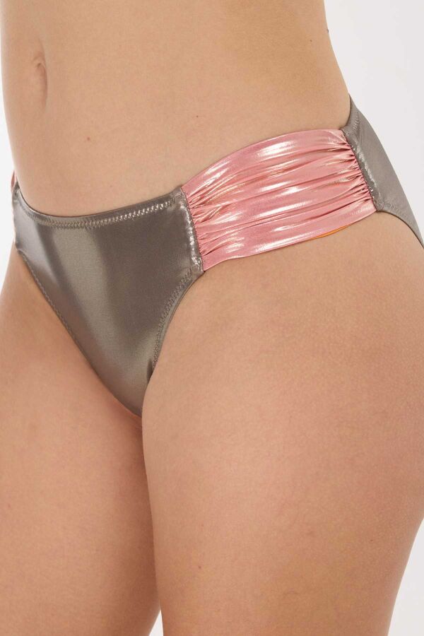 Ayyıdız 4646 Parlak Pudra Straplez Bikini Takımı - 3