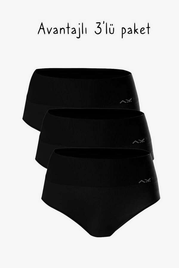 Ayyıldız 01 Siyah Külot Korse 3'lü Paket - 1