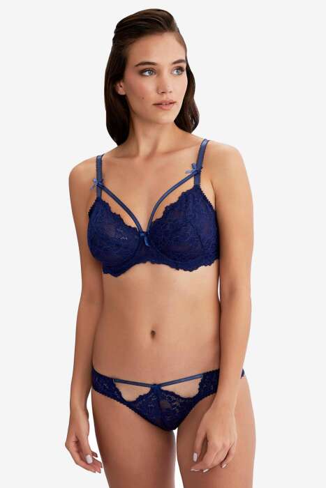 Ayyıldız 103 Lacivert Sütyen Külot Takım - AYYILDIZ