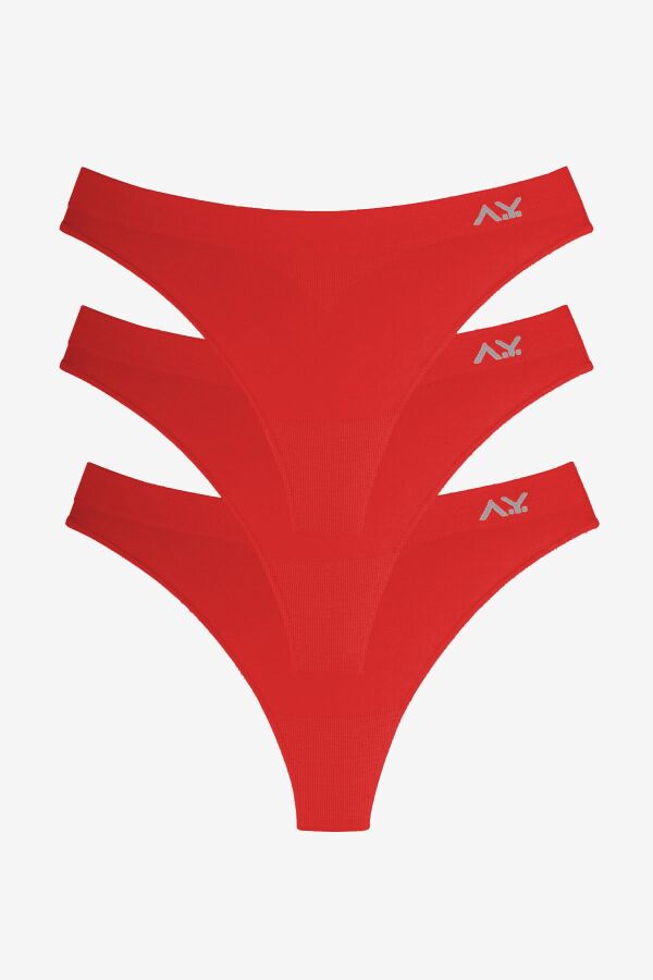 Ayyıldız 106 Kırmızı Tanga Külot 3'lü Paket - 1