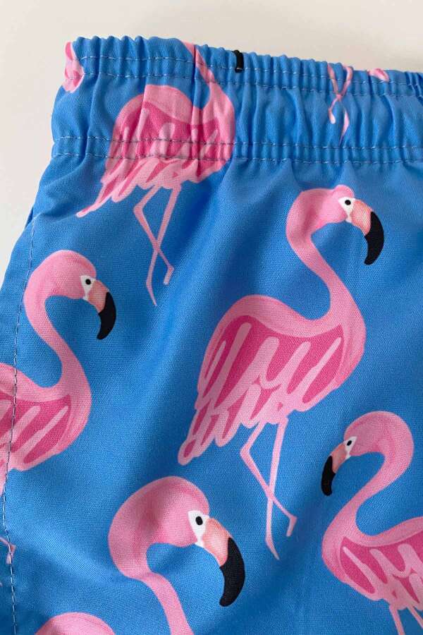 Ayyıldız 106 Mavi Desenli Erkek Çocuk Deniz Şortu - 3