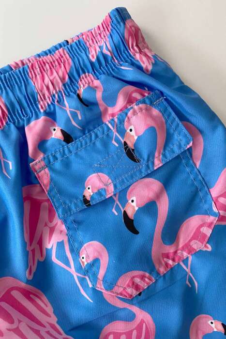 Ayyıldız 106 Mavi Desenli Erkek Çocuk Deniz Şortu - 4