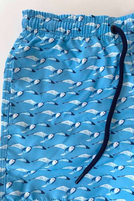 Ayyıldız 106 Mavi Kuşlu Erkek Çocuk Deniz Şortu - 2