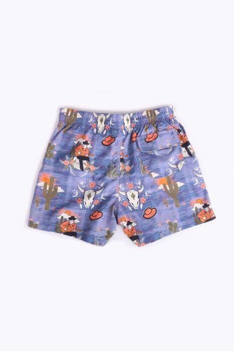 Ayyıldız 106 Mavi Turuncu Desenli Erkek Çocuk Deniz Şortu - 2