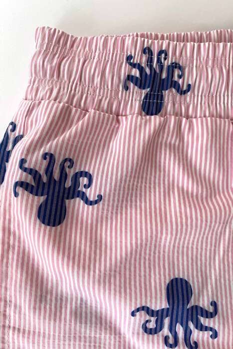 Ayyıldız 106 Pembe Desenli Erkek Çocuk Deniz Şortu - 3