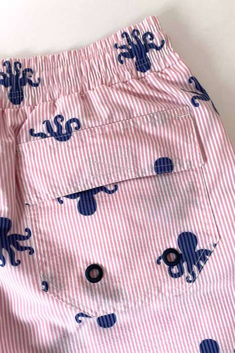Ayyıldız 106 Pembe Desenli Erkek Çocuk Deniz Şortu - 4
