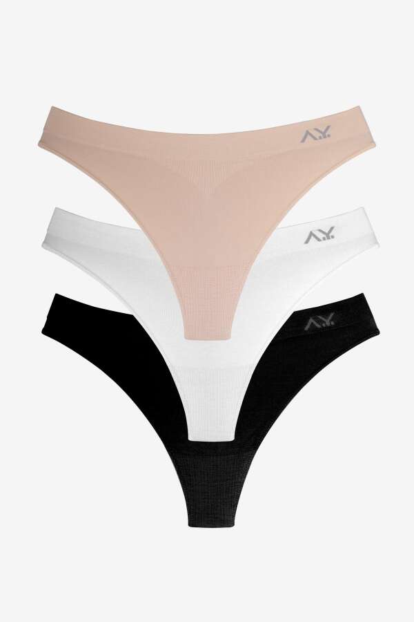 Ayyıldız 106 Siyah Beyaz Ten Külot 3&prime - 1