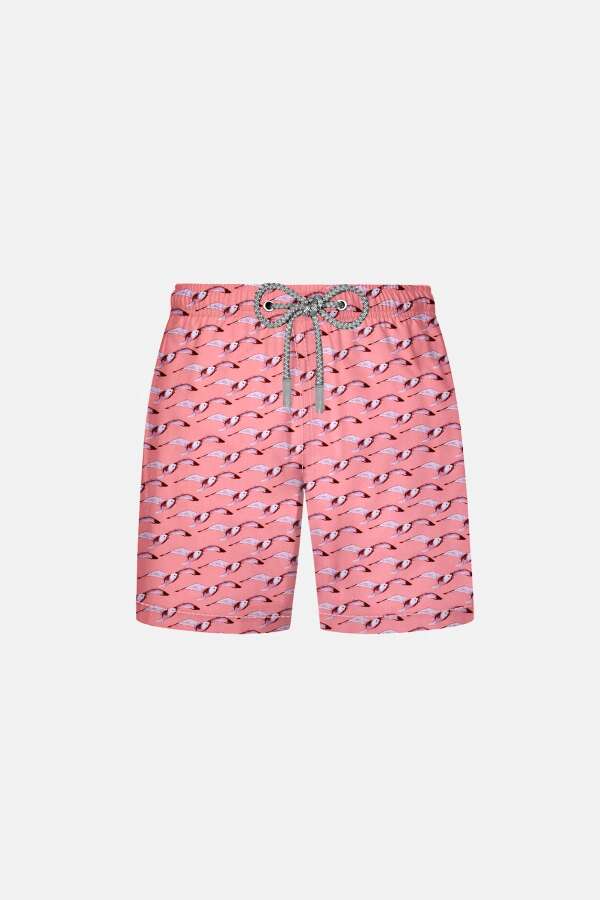 Ayyıldız 106 Somon Desenli Erkek Çocuk Deniz Şortu - 1