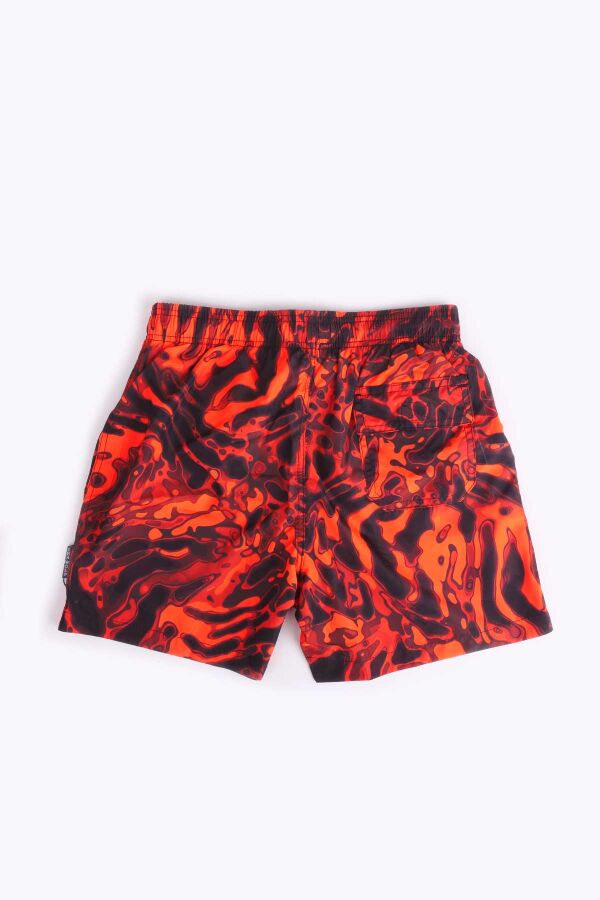 Ayyıldız 106 Turuncu Siyah Desenli Erkek Çocuk Deniz Şortu - 2