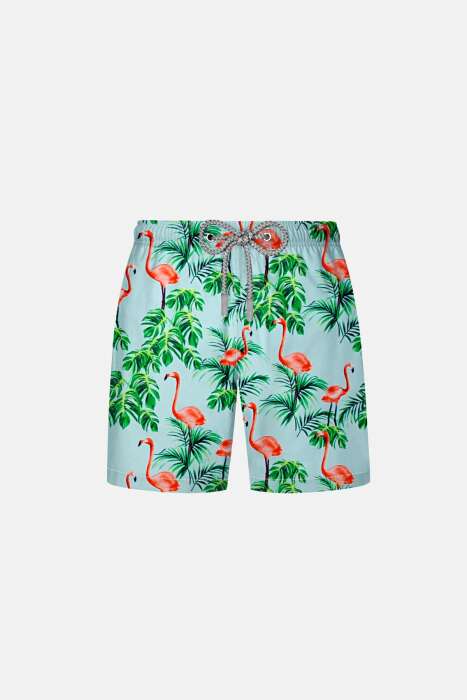 Ayyıldız 106 Yeşil Desenli Erkek Çocuk Deniz Şortu - AYYILDIZ