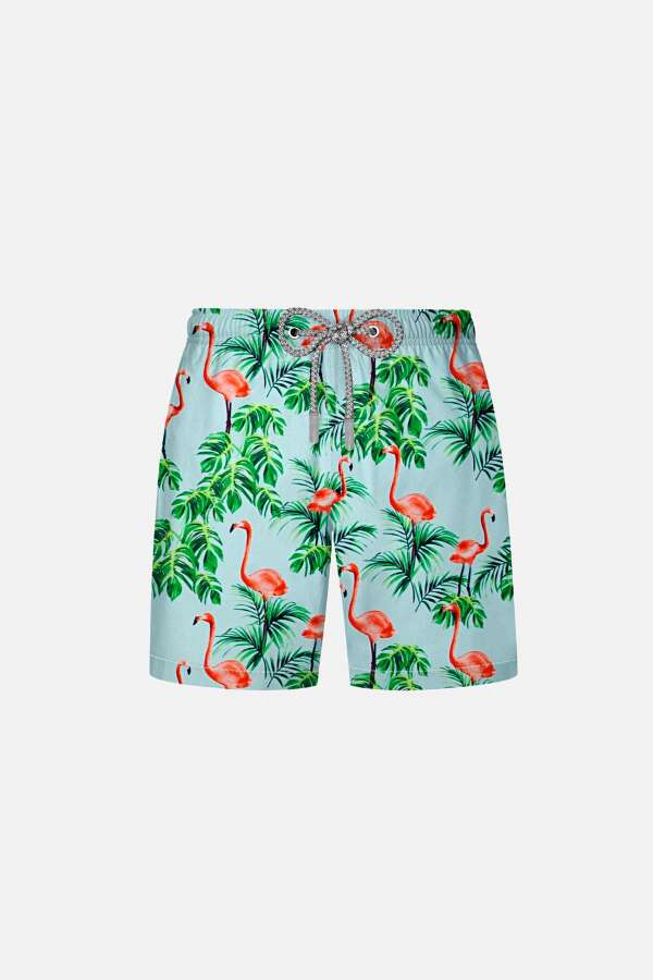 Ayyıldız 106 Yeşil Desenli Erkek Çocuk Deniz Şortu - 1