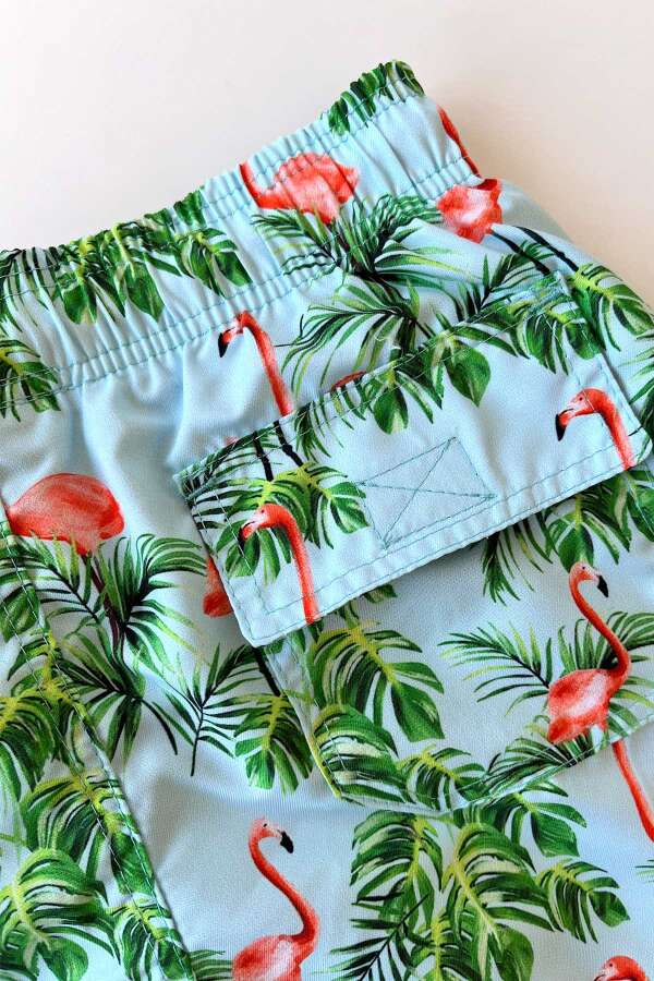 Ayyıldız 106 Yeşil Desenli Erkek Çocuk Deniz Şortu - 4