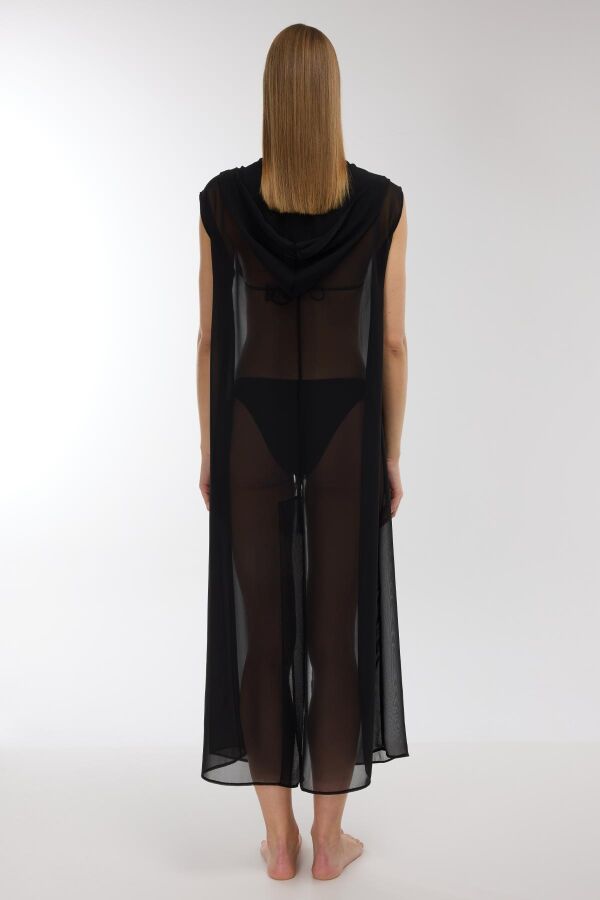 Ayyıldız 3861 Siyah Plaj Elbisesi - 3