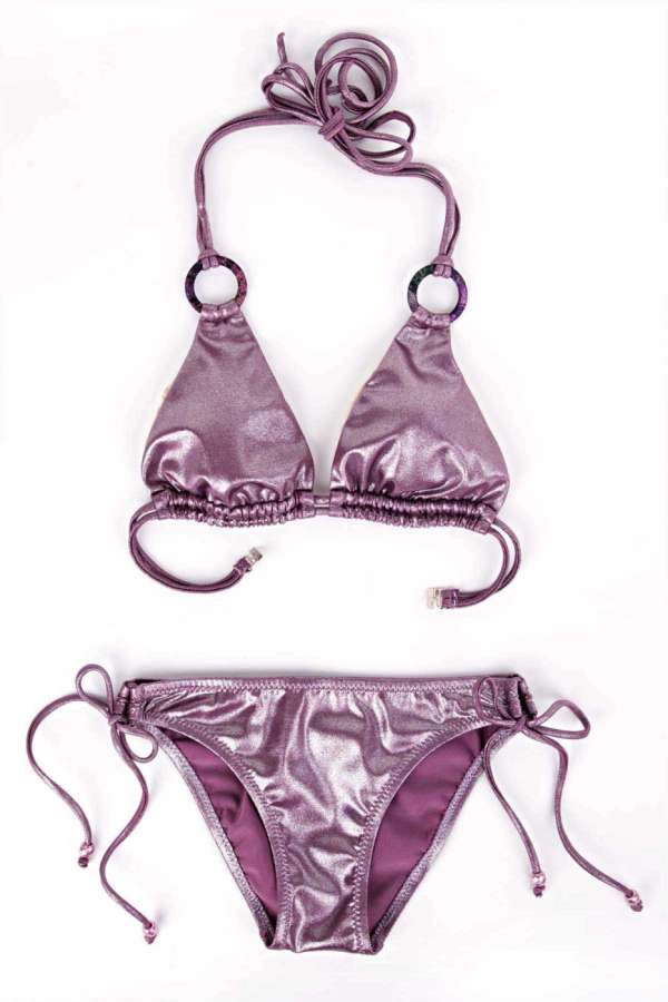 Ayyıldız 1458 Fuşya Üçgen Kız Çocuk Bikini Takımı - 1