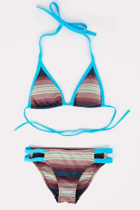 Ayyıldız 1463 Mavi Üçgen Kız Çocuk Bikini Takımı - 1