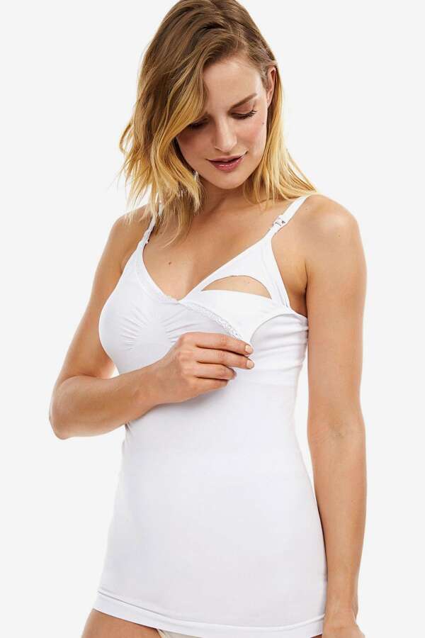 Ayyıldız 1658 Beyaz Emzirme Atleti - 1