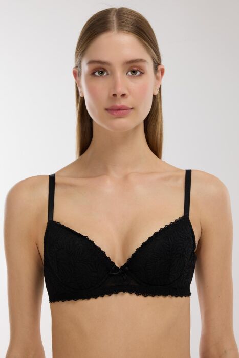 Ayyıldız 175 Siyah Dantelli Sütyen - AYYILDIZ