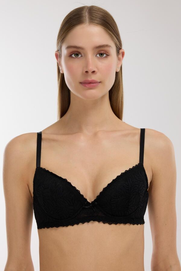 Ayyıldız 175 Siyah Dantelli Sütyen - 1