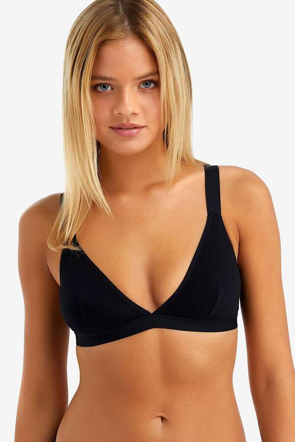 Ayyıldız 2028 Siyah Penye Sütyen - 1